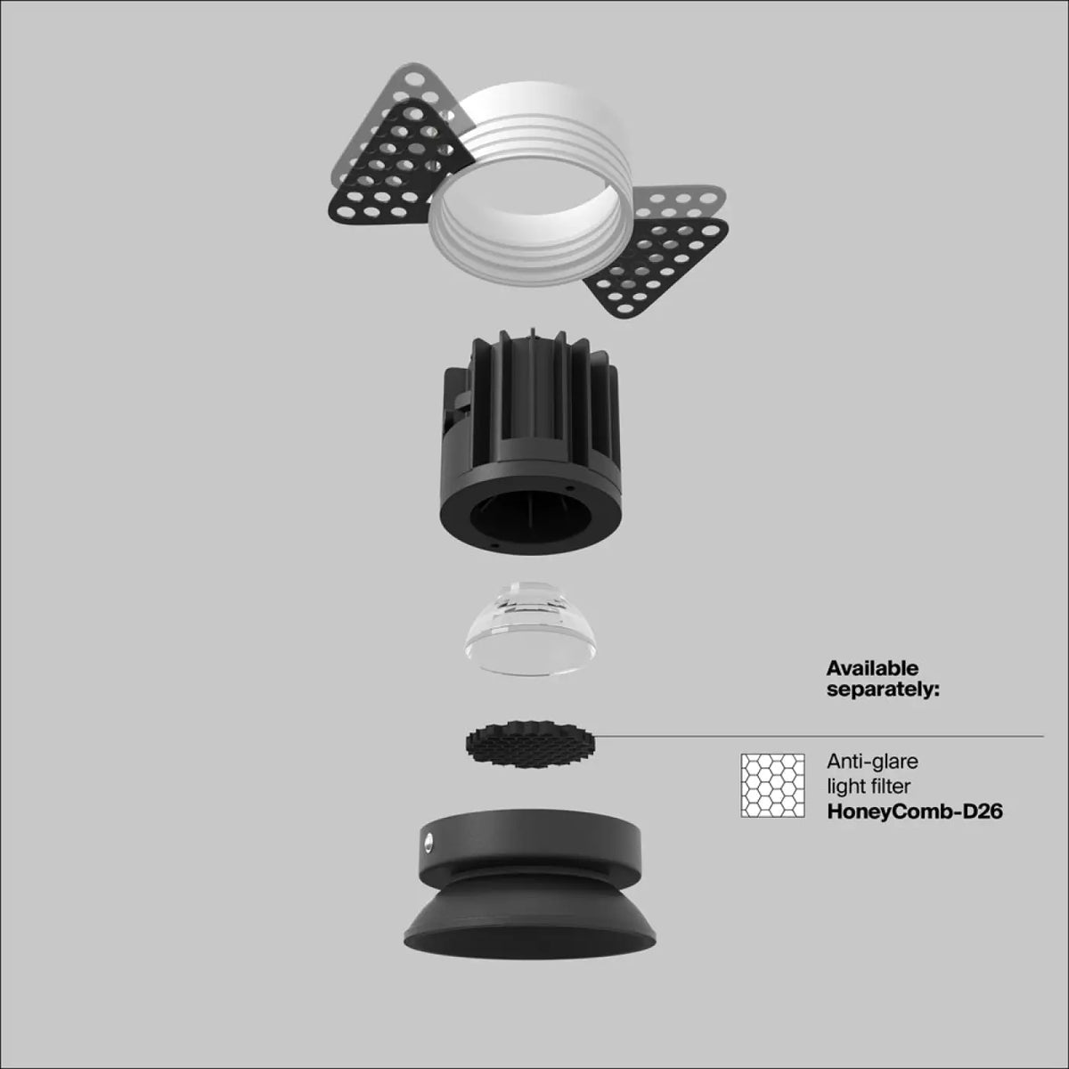 Spot LED encastrable rond compact, 6 ou 8 cm, trois coloris