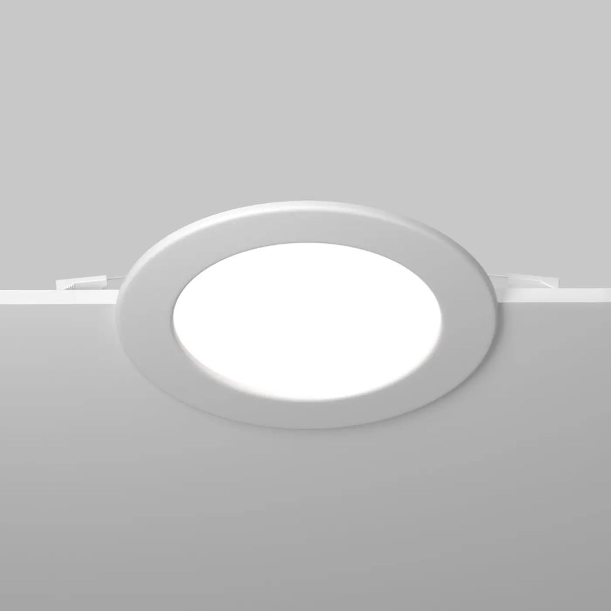 Spot LED encastrable rond en acier blanc, trois diamètres, blanc