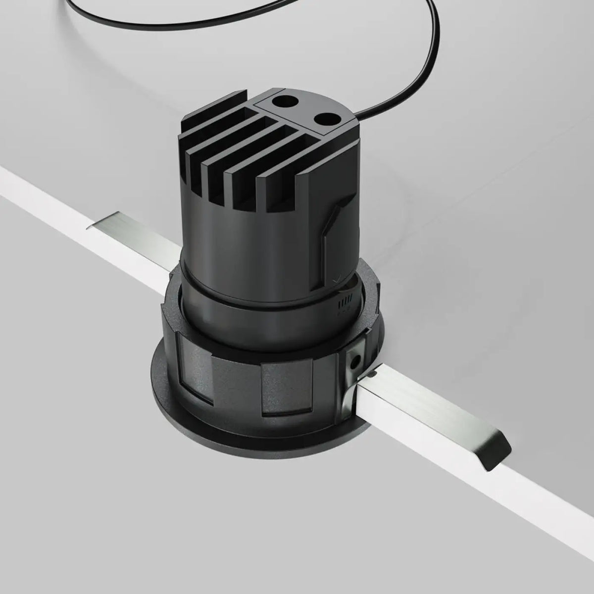Spot encastrable LED orientable pour éclairer un mur, noir ou blanc