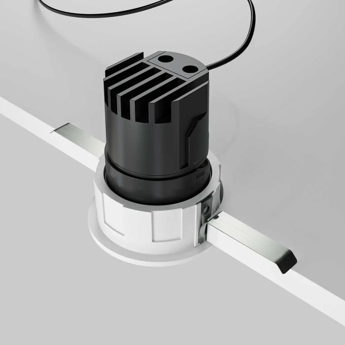 Spot encastrable LED orientable pour éclairer un mur, noir ou blanc