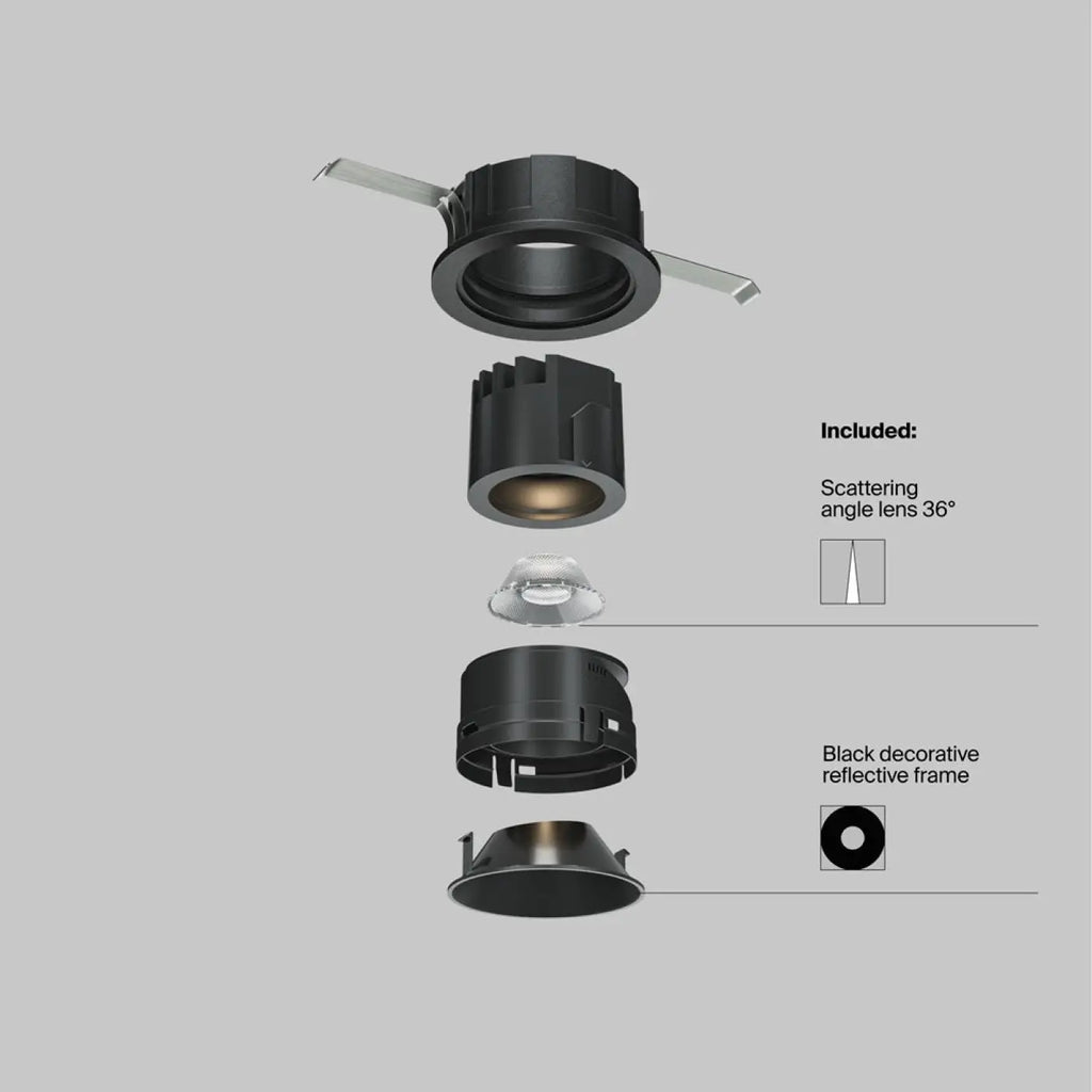Spot encastrable LED orientable pour éclairer un mur, noir ou blanc