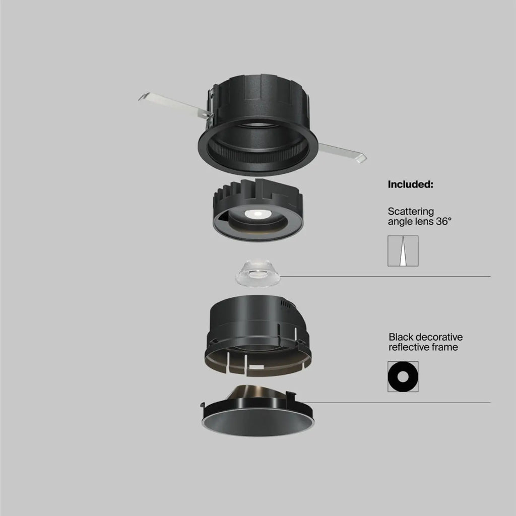 Spot encastrable LED orientable pour éclairer un mur, noir ou blanc