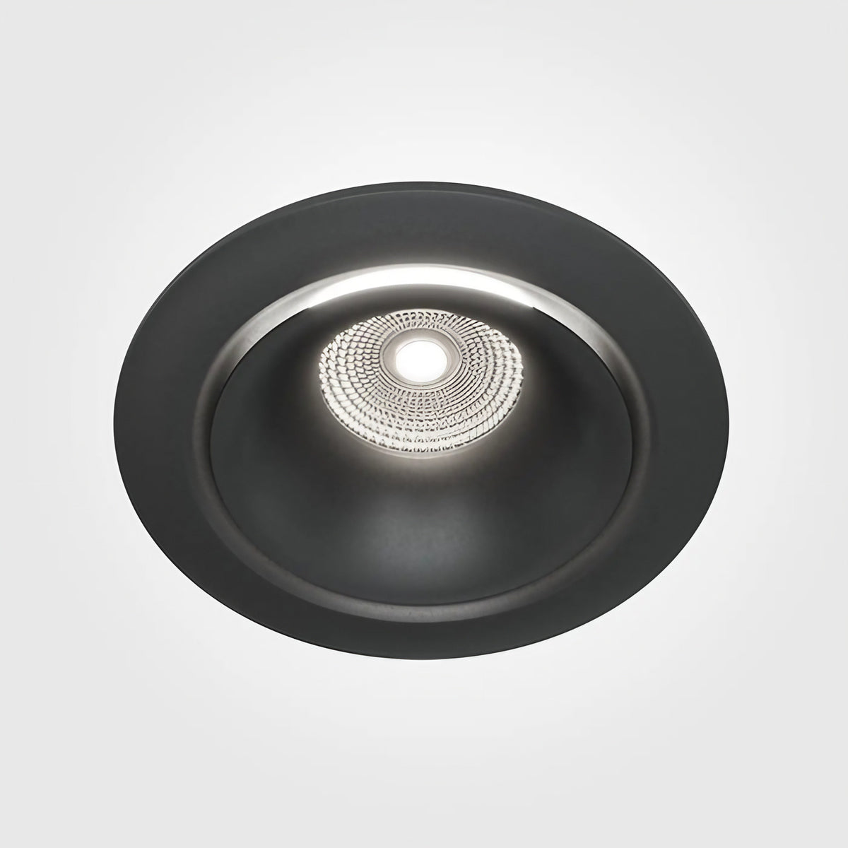 Spot encastrable LED rond en acier, 3000K ou 4000K, noir