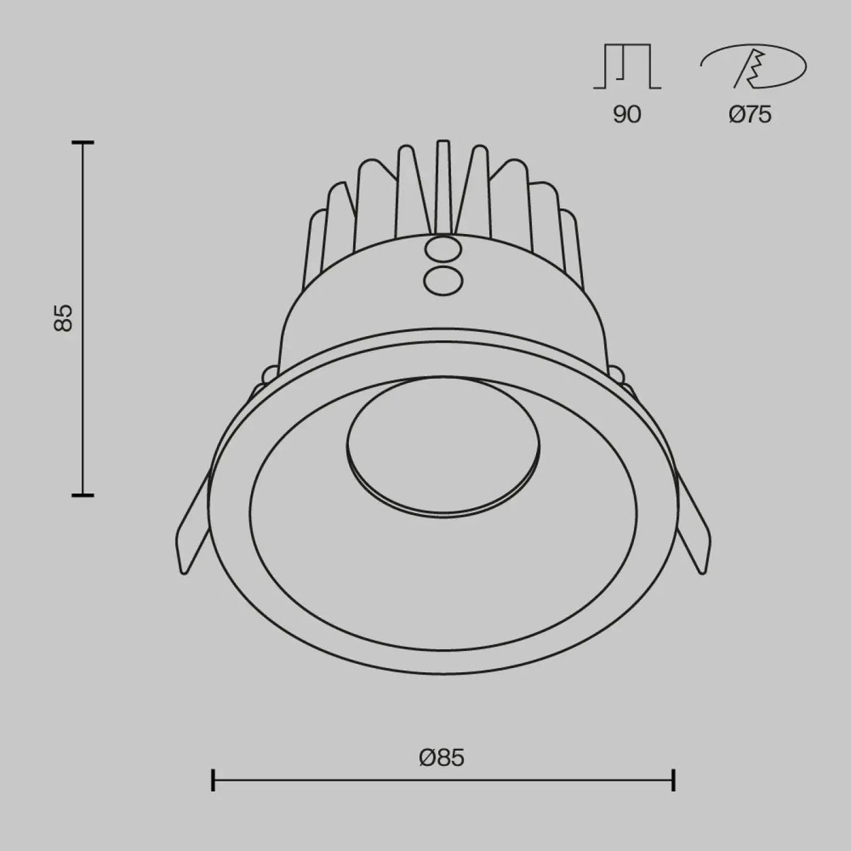 Spot LED encastrable étanche IP65, 6 ou 8,5 cm, 3000 ou 4000 K