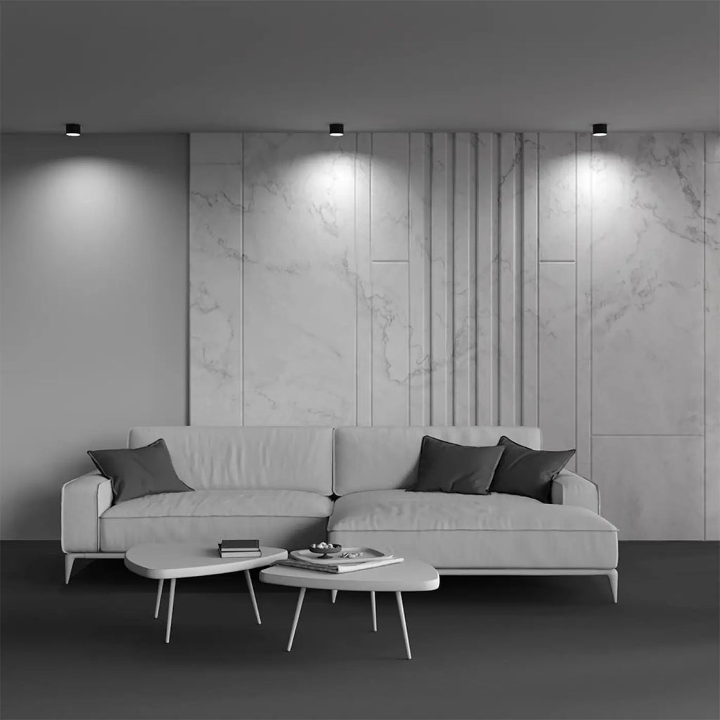 Spot en saillie LED disque rond en aluminium, trois tailles