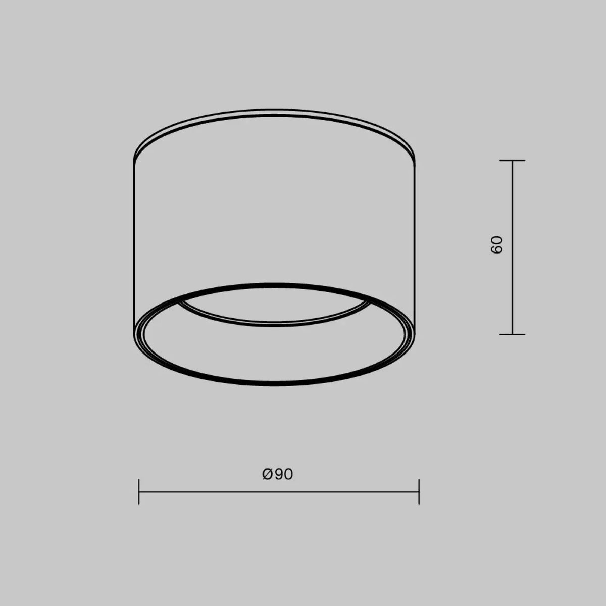 Spot en saillie LED disque rond en aluminium, trois tailles