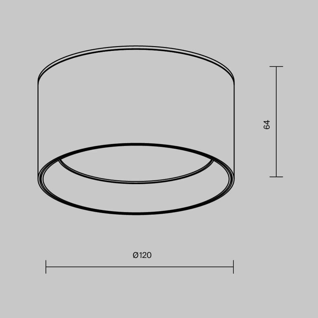 Spot en saillie LED disque rond en aluminium, trois tailles