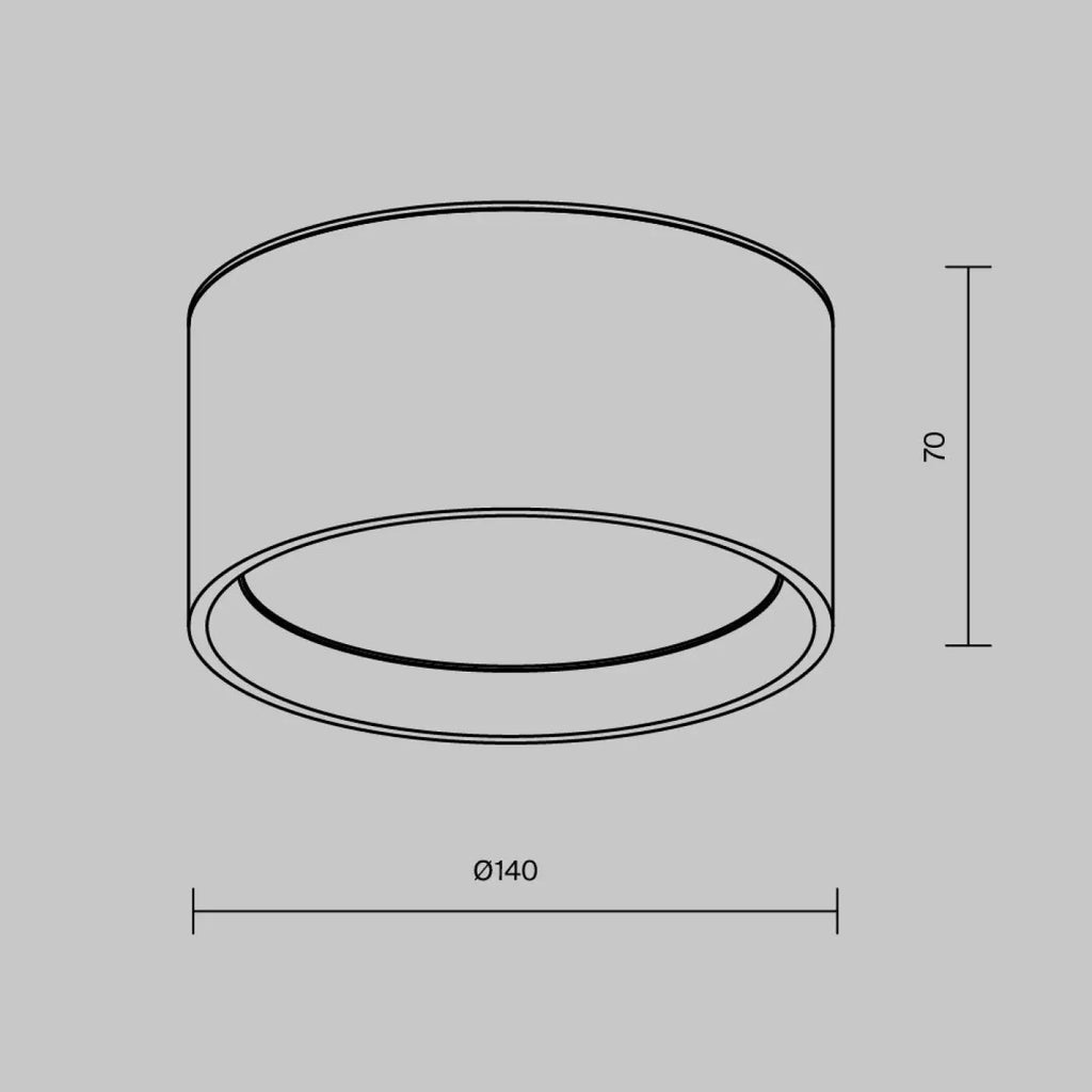 Spot en saillie LED disque rond en aluminium, trois tailles