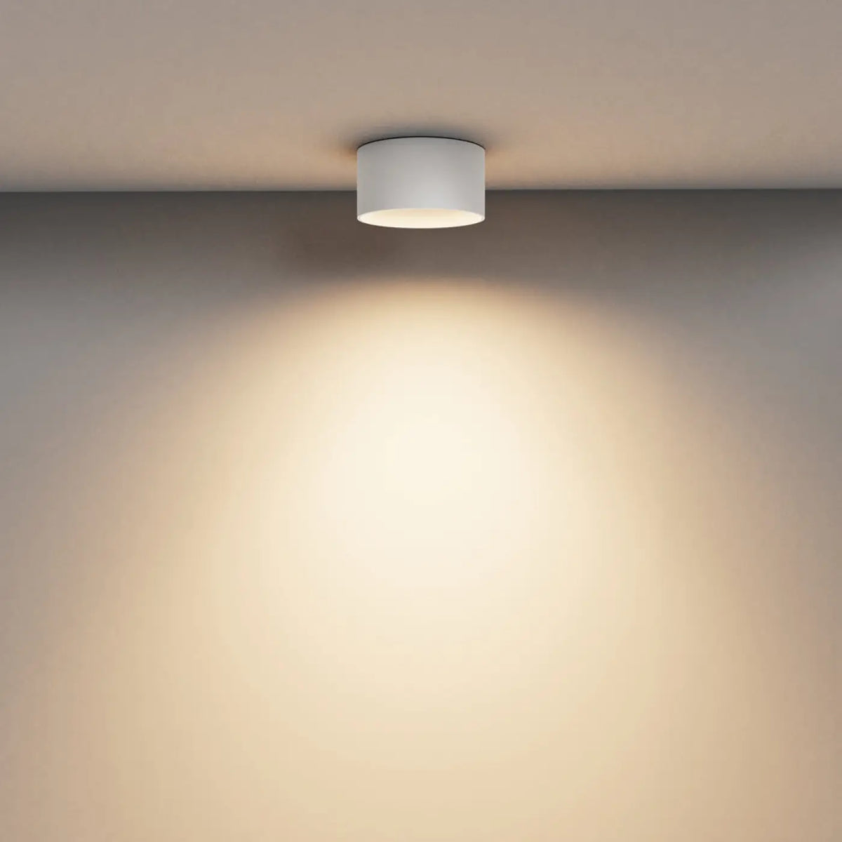 Spot en saillie LED disque rond en aluminium, trois tailles, blanc
