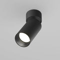 Spot orientable en saillie, cylindre en aluminium texturé GU10, noir