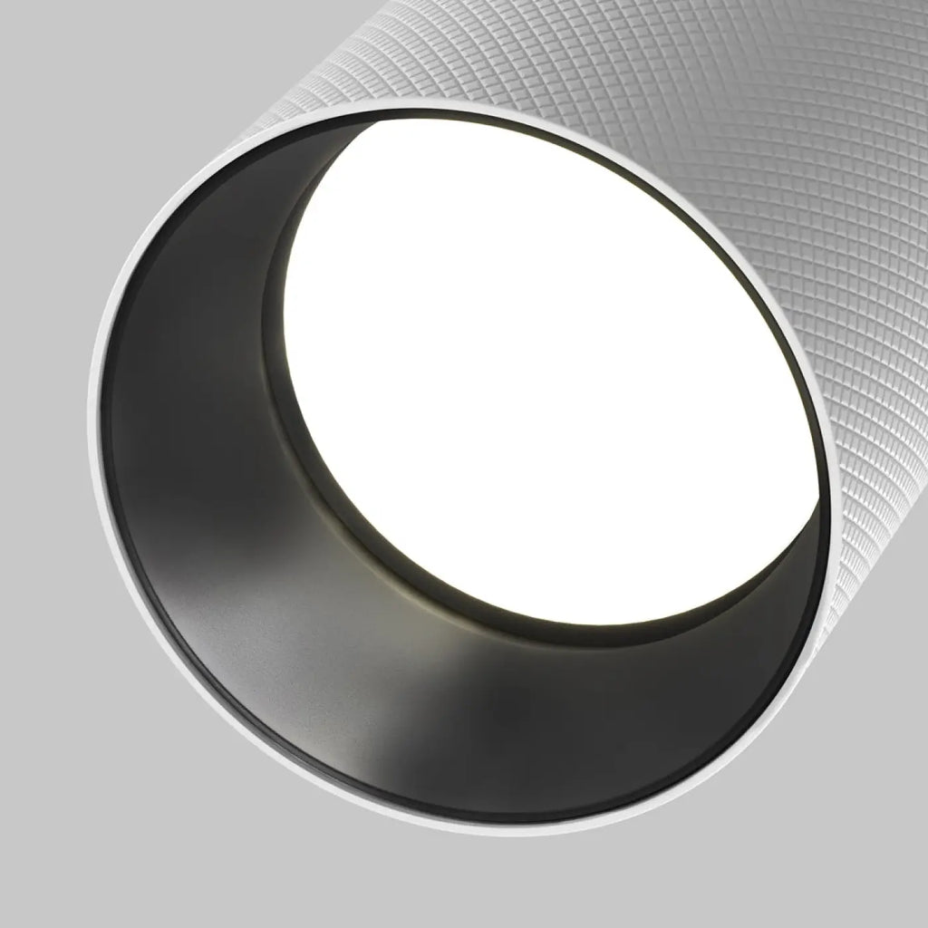 Spot orientable en saillie, cylindre en aluminium texturé GU10