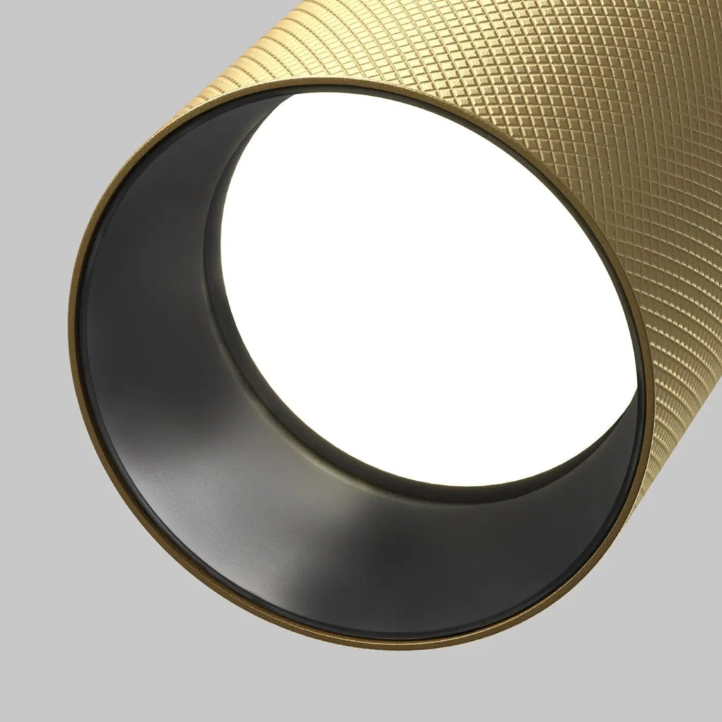 Spot orientable en saillie, cylindre en aluminium texturé GU10