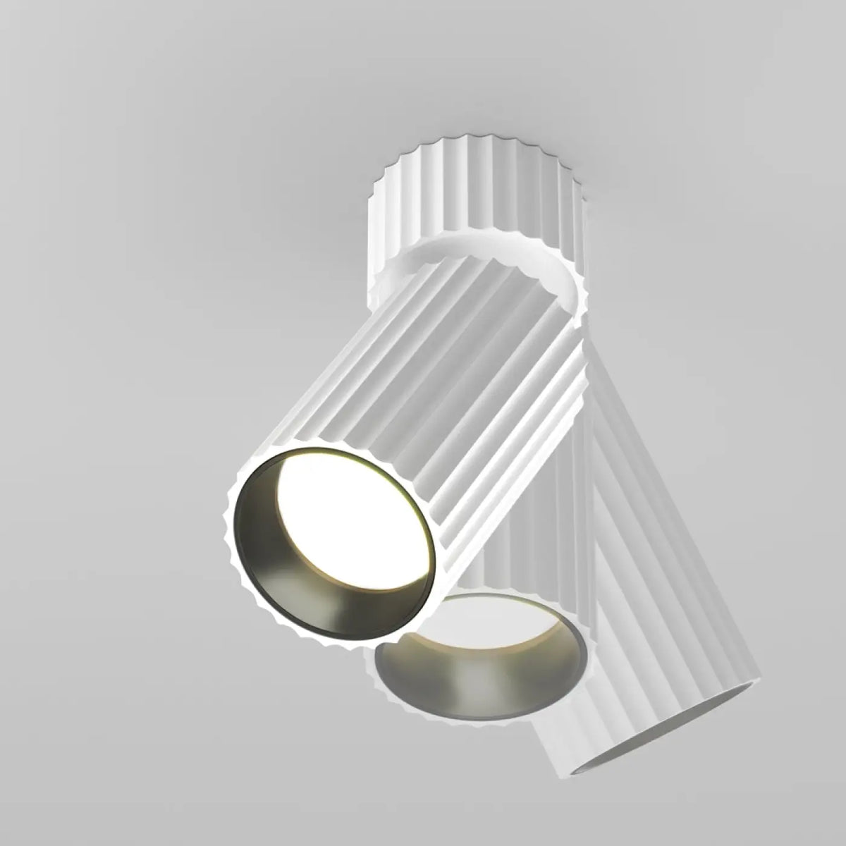 Spot orientable cannelé en aluminium, culot GU10, trois finitions