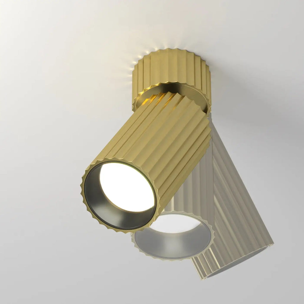 Spot orientable cannelé en aluminium, culot GU10, trois finitions