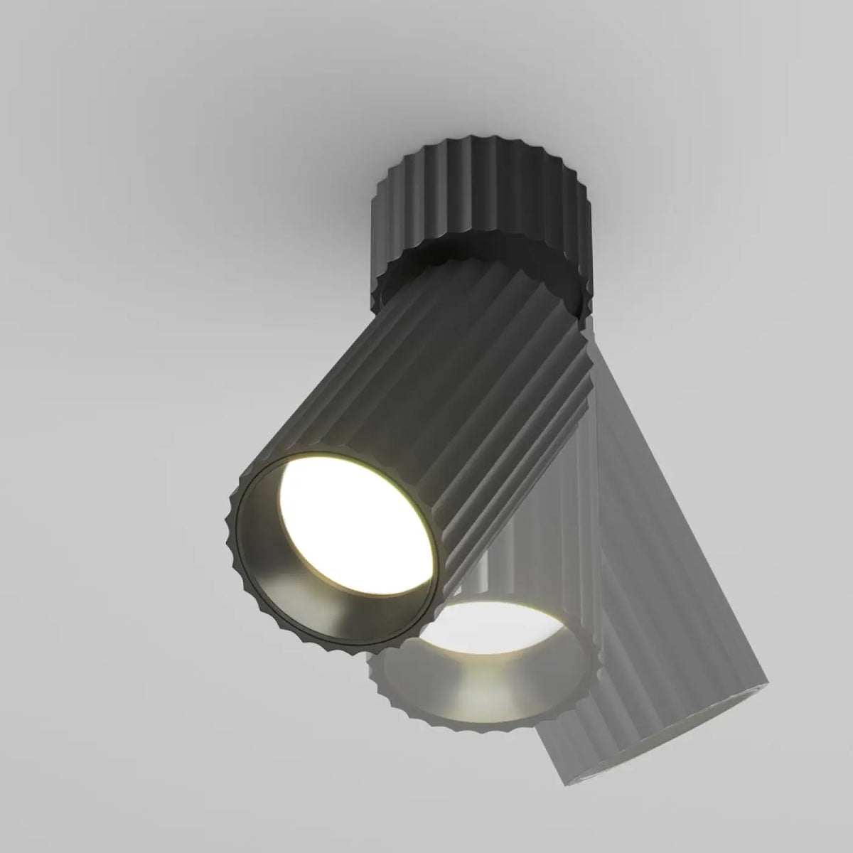 Spot orientable cannelé en aluminium, culot GU10, trois finitions