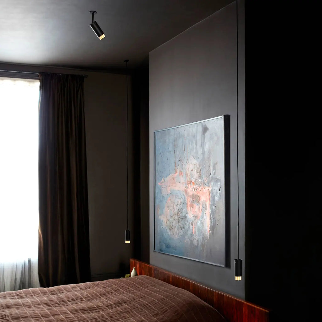 Spot de plafond orientable en saillie sur bras, aluminium
