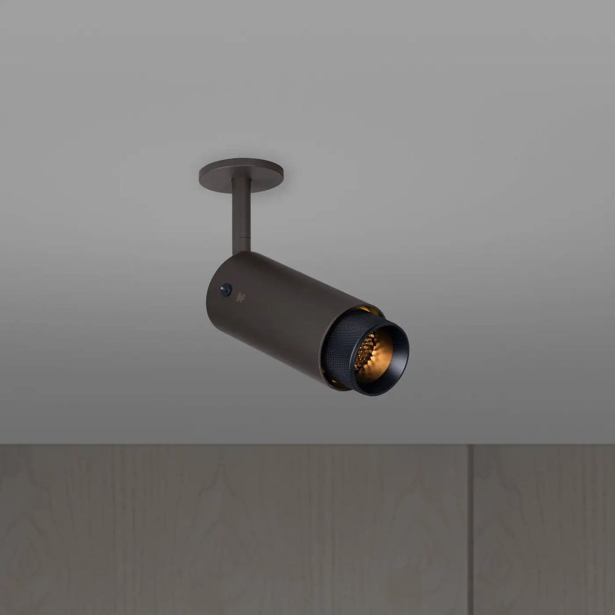Spot de plafond orientable en saillie sur bras, aluminium, noir