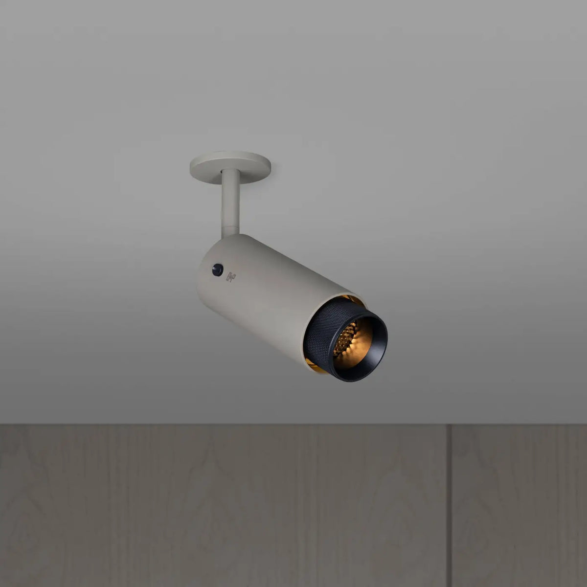 Spot de plafond orientable en saillie sur bras, aluminium, noir
