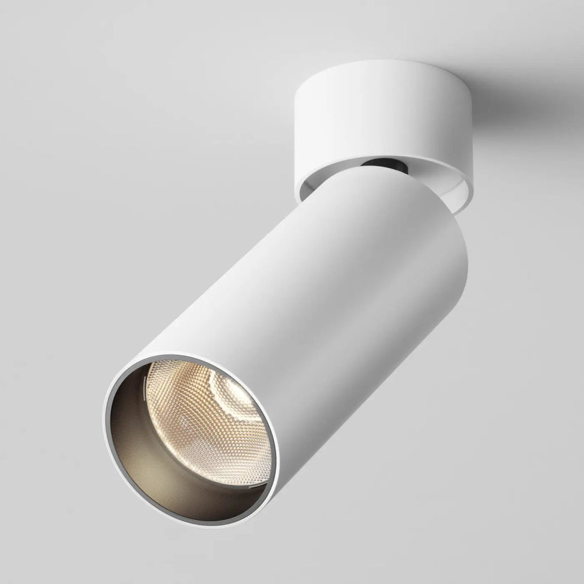 Spot LED orientable à tête cylindrique en acier, 12 W, blanc