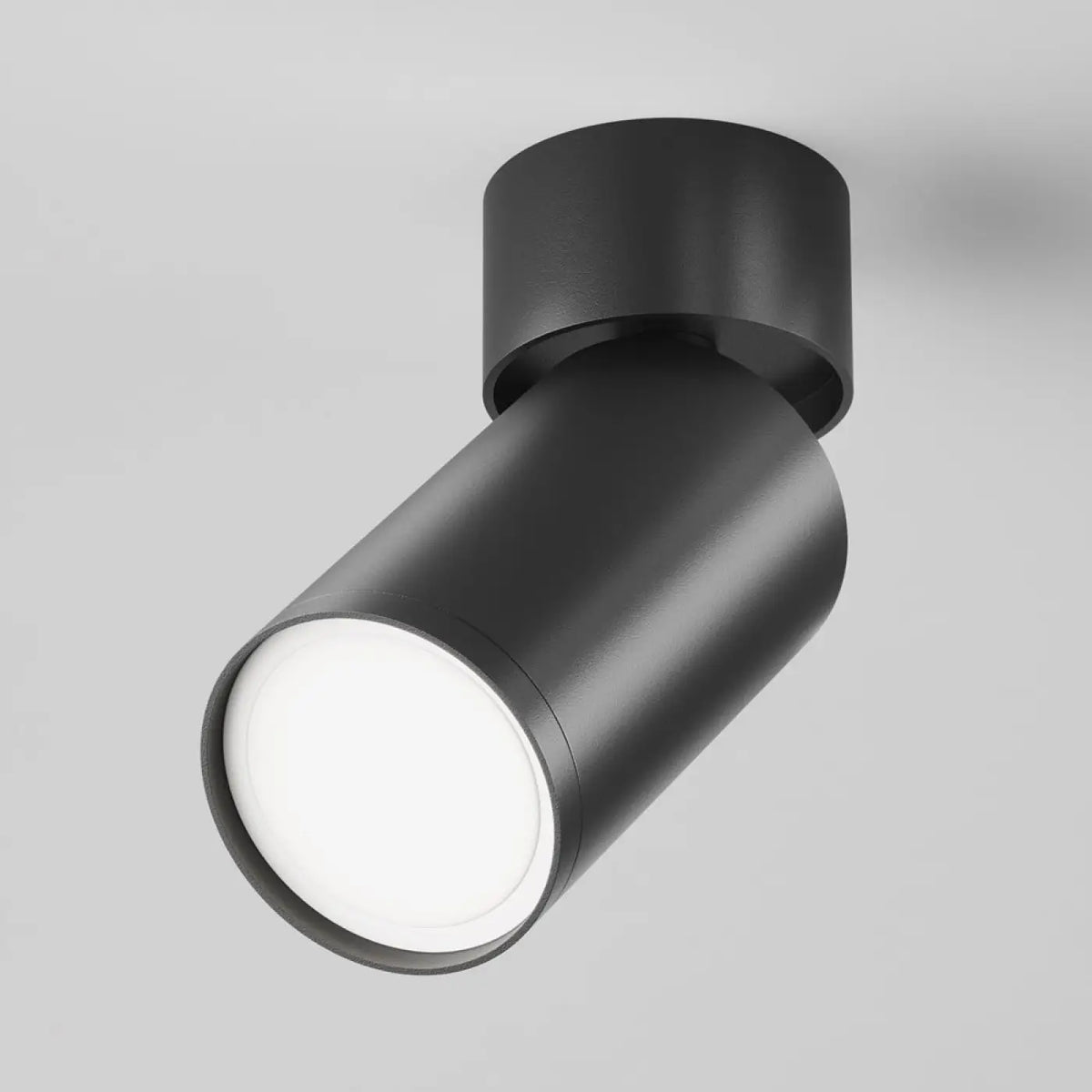 Petit spot projecteur orientable en acier, culot GU10, noir