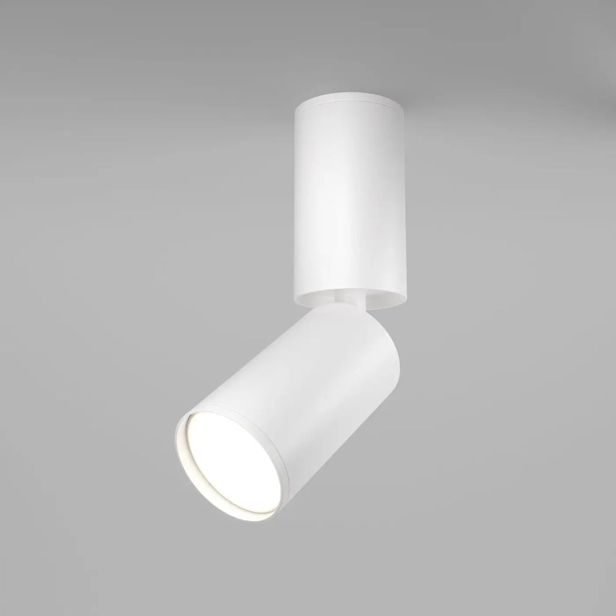 Spot de plafond orientable sur tige en acier, culot GU10, blanc