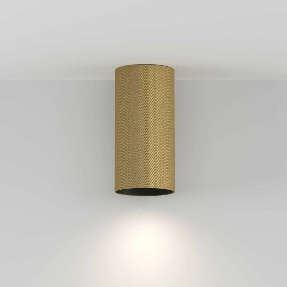 Spot en saillie cylindre en aluminium texturé, culot GU10