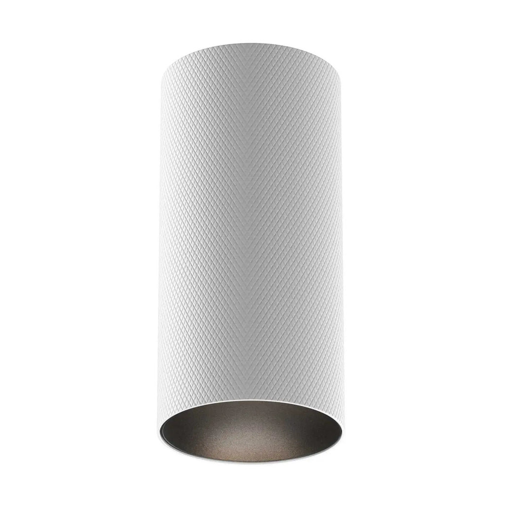 Spot en saillie cylindre en aluminium texturé, culot GU10