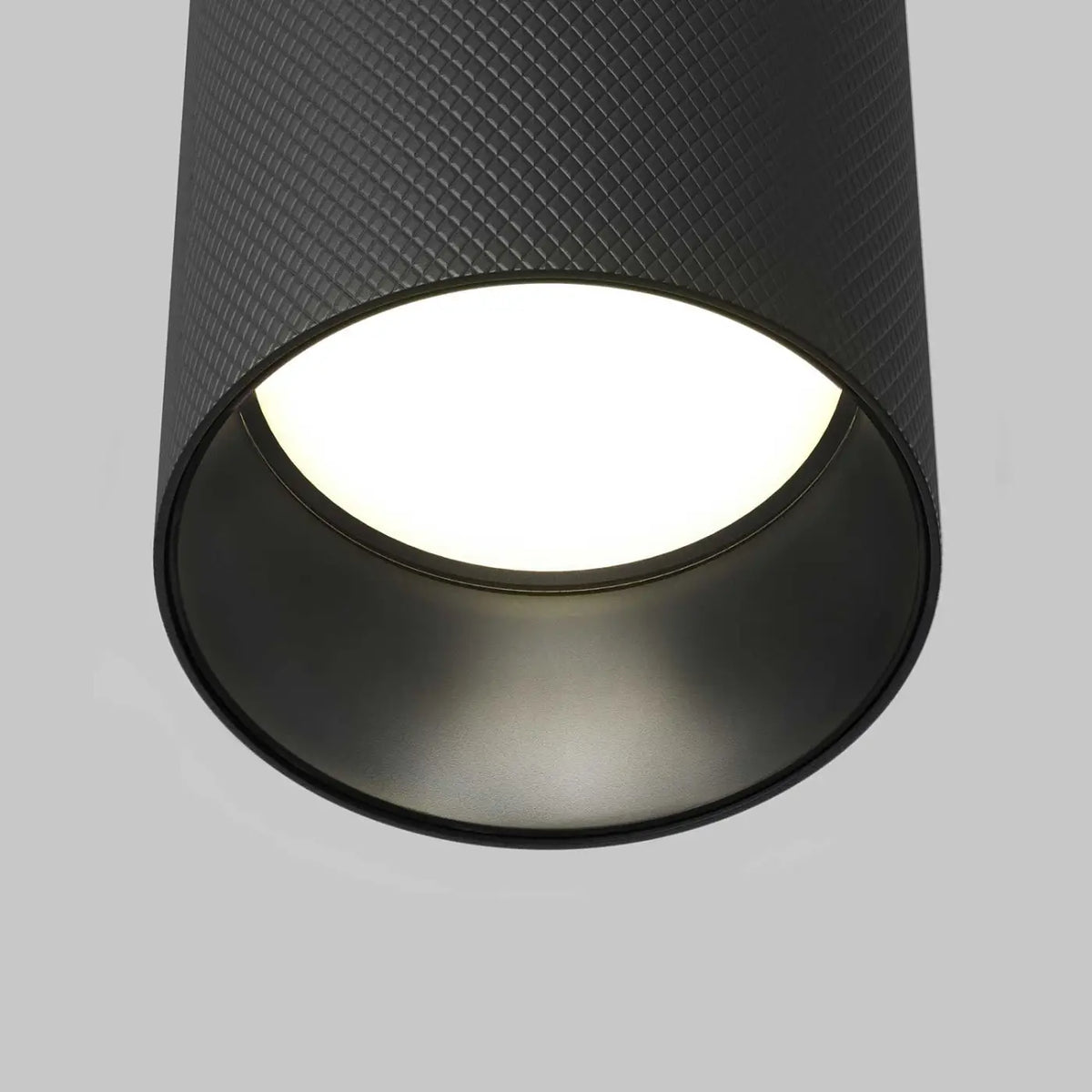 Spot en saillie cylindre en aluminium texturé, culot GU10