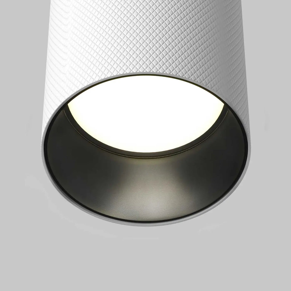Spot en saillie cylindre en aluminium texturé, culot GU10