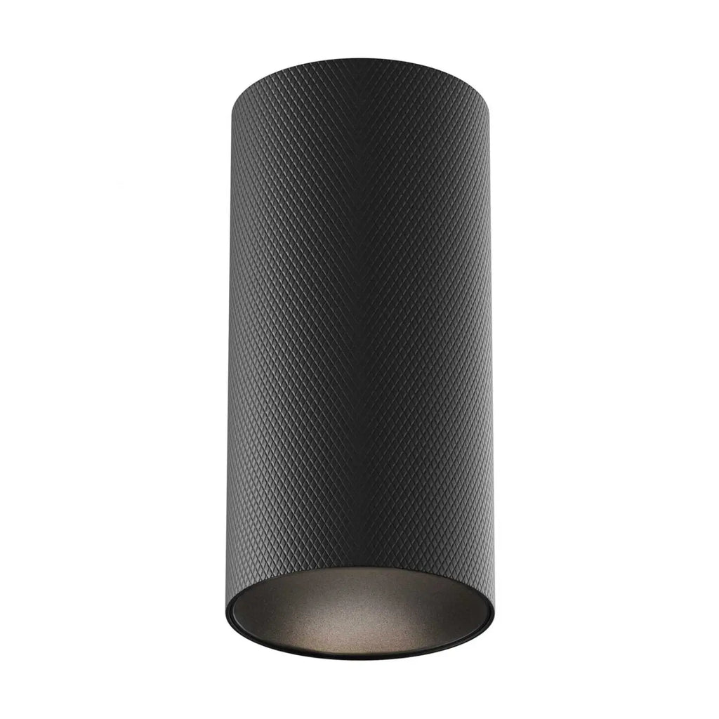 Spot en saillie cylindre en aluminium texturé, culot GU10