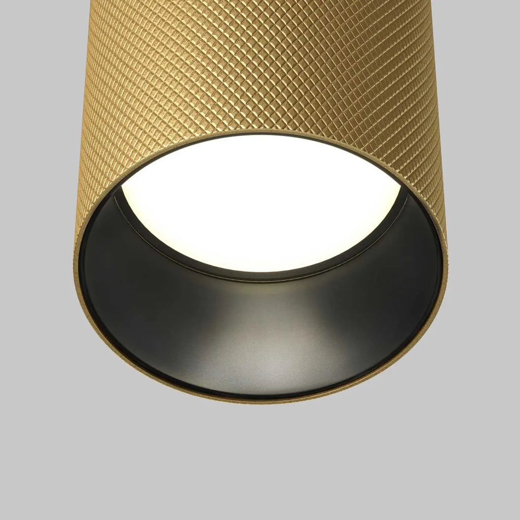 Spot en saillie cylindre en aluminium texturé, culot GU10