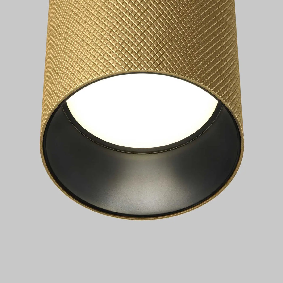 Spot en saillie cylindre en aluminium texturé, culot GU10