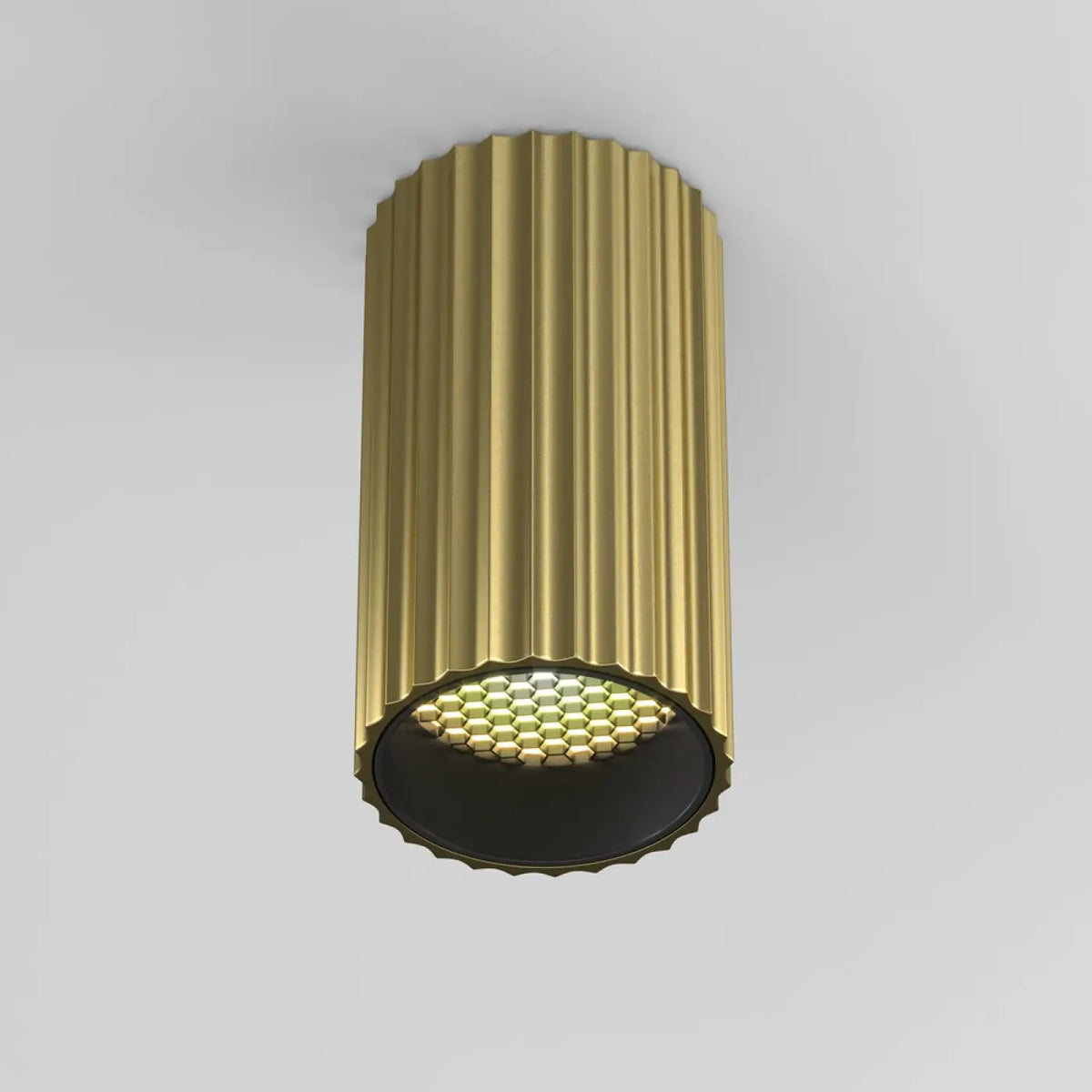Spot en saillie cylindre cannelé en aluminium, culot GU10
