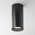Spot en saillie cylindrique en acier, 13 cm, culot GU10, noir