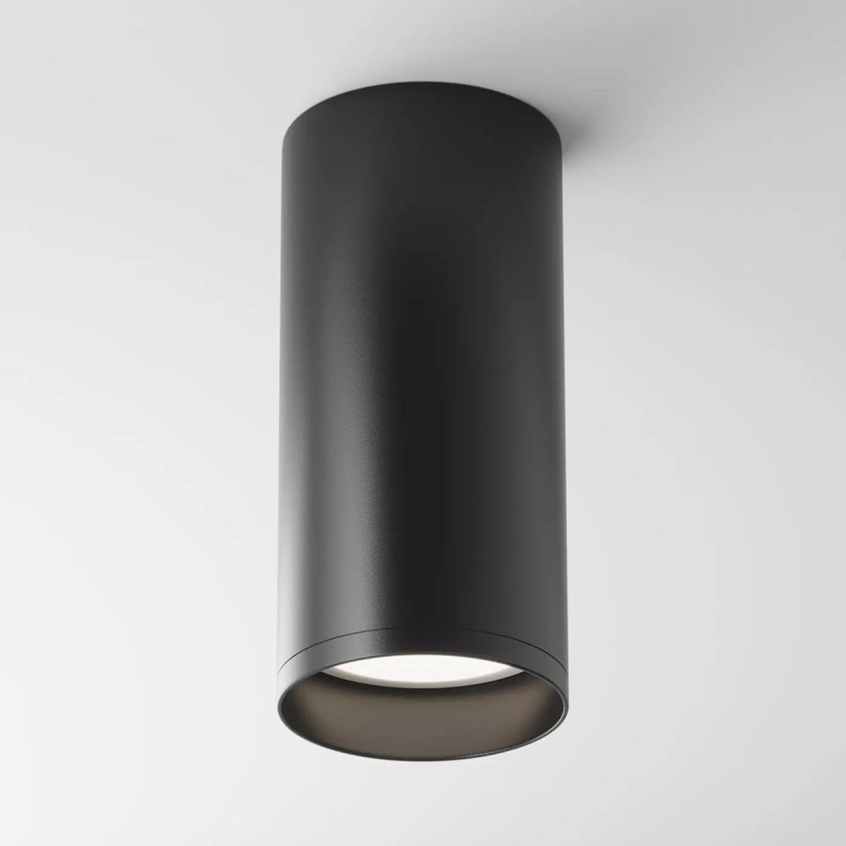 Spot en saillie cylindrique en acier, 13 cm, culot GU10, noir