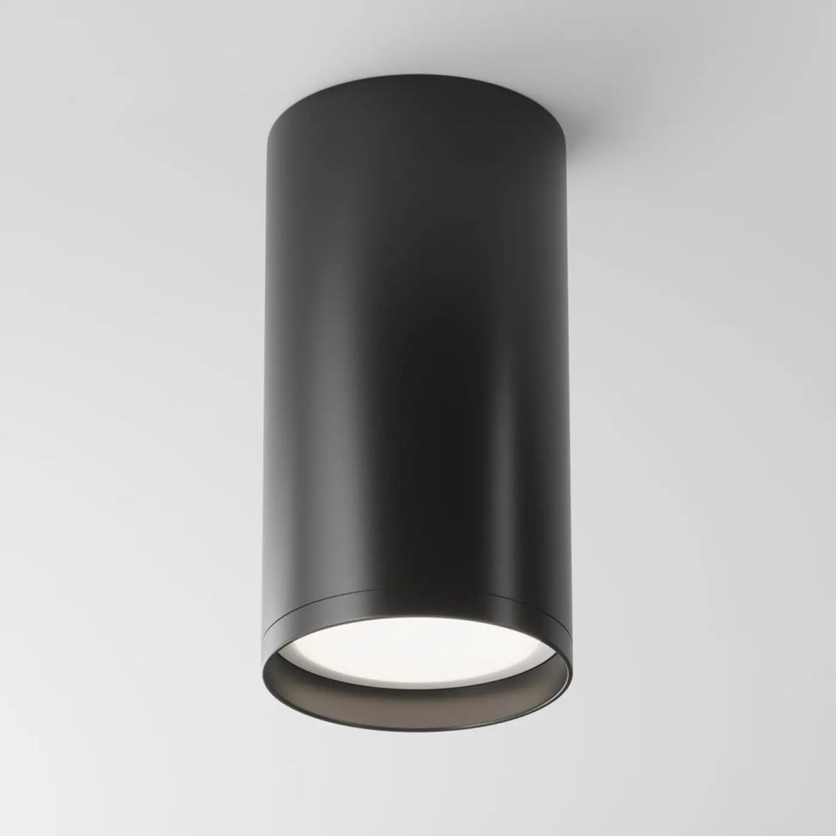 Petit spot en saillie cylindrique en acier, 10 cm, GU10, noir