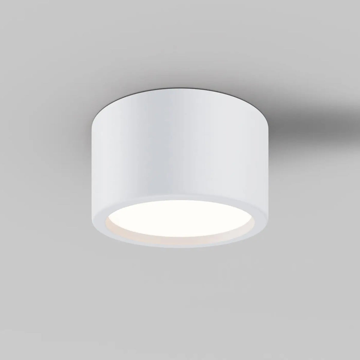 Spot LED en saillie disque IP44 en aluminium, deux tailles, blanc