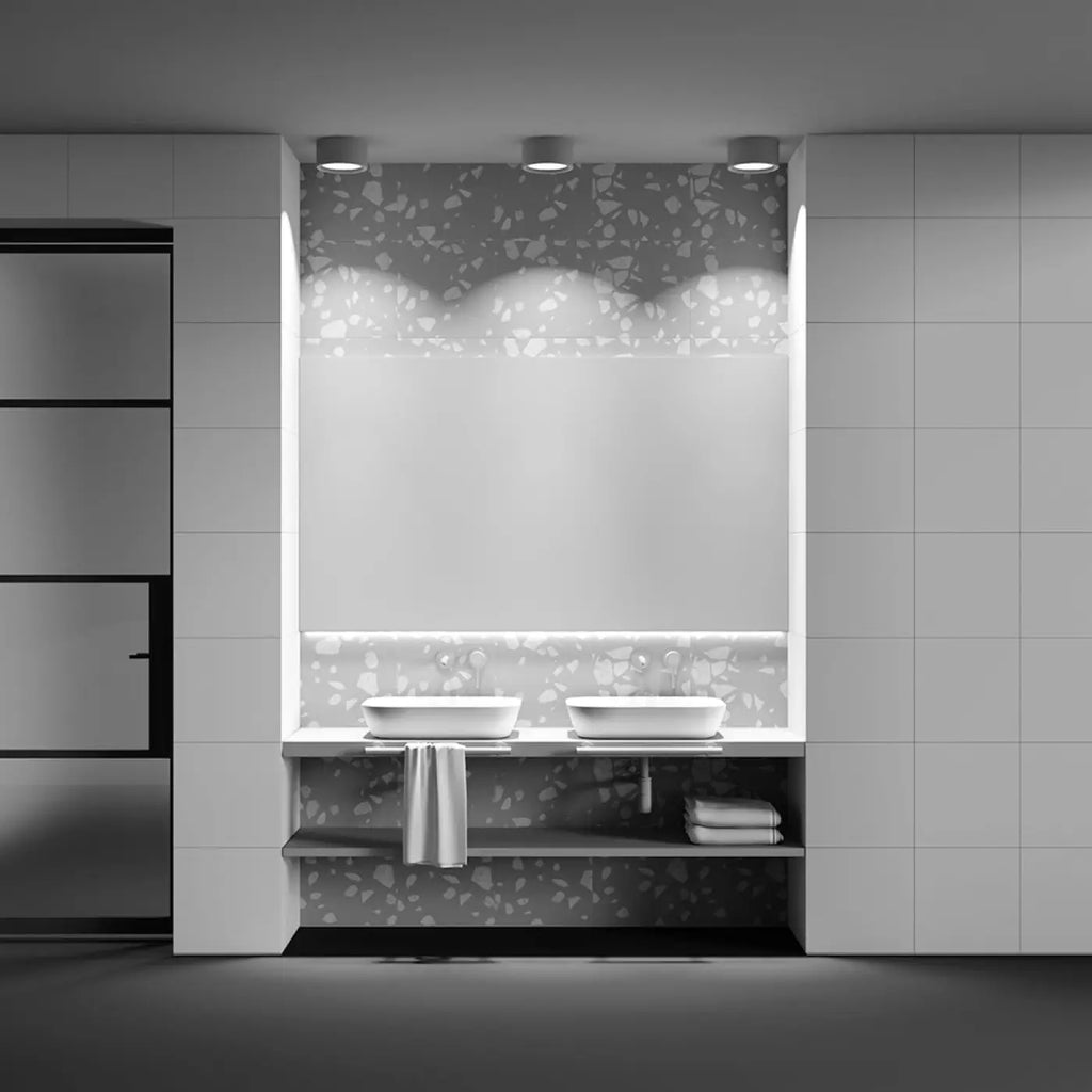 Spot LED en saillie disque IP44 en aluminium, deux tailles