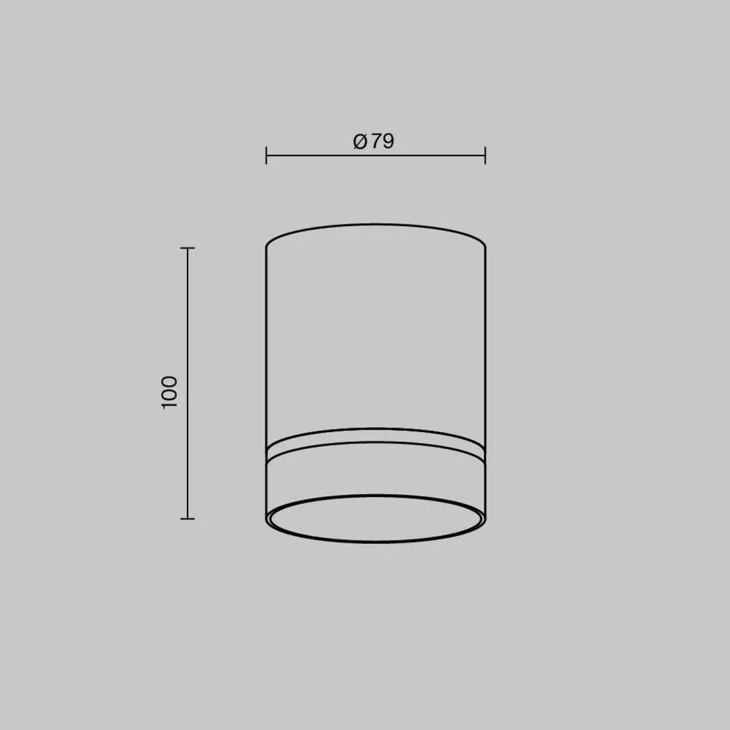 Spot en saillie LED cylindre en acier, 9 W, noir ou blanc