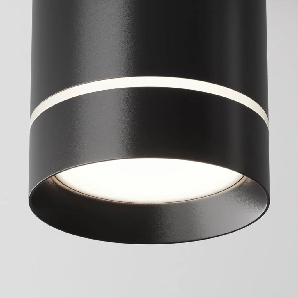 Spot en saillie LED cylindre en acier, 9 W, noir ou blanc