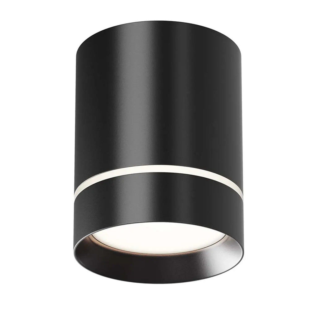 Spot en saillie LED cylindre en acier, 9 W, noir ou blanc