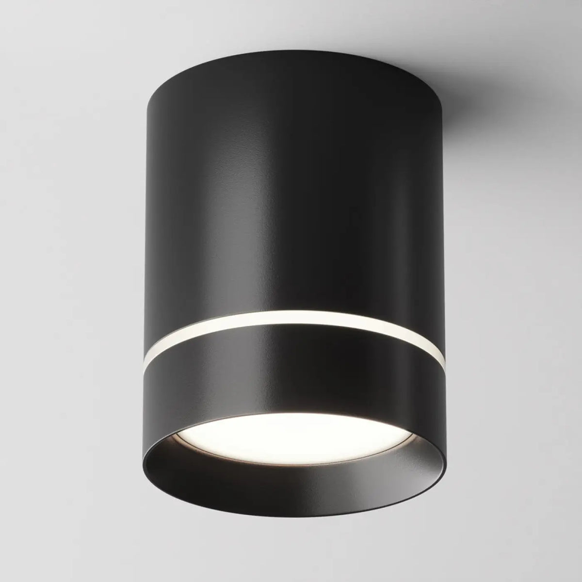 Spot en saillie LED cylindre en acier, 9 W, noir ou blanc, noir