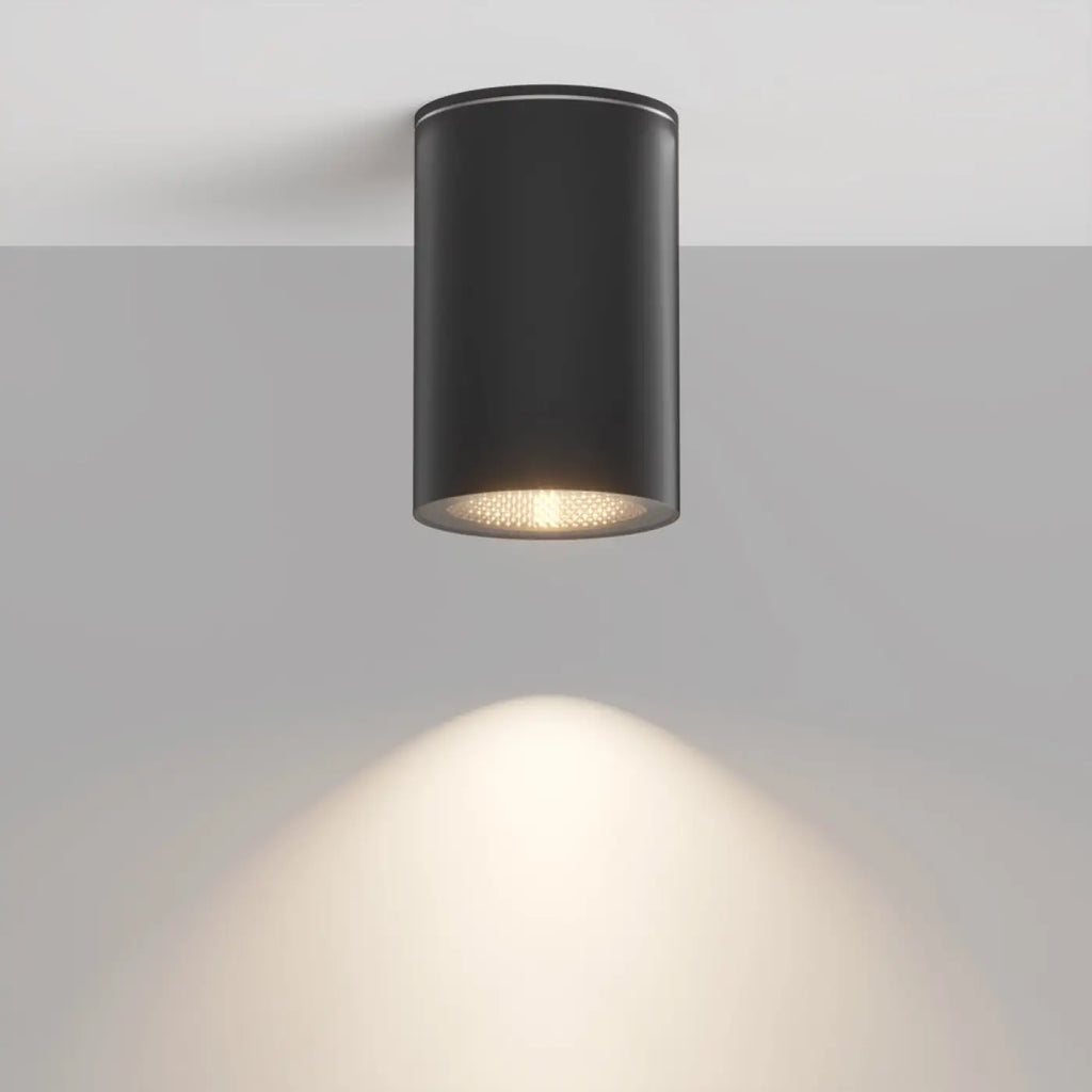 Spot en saillie cylindre noir IP54, culot GU10