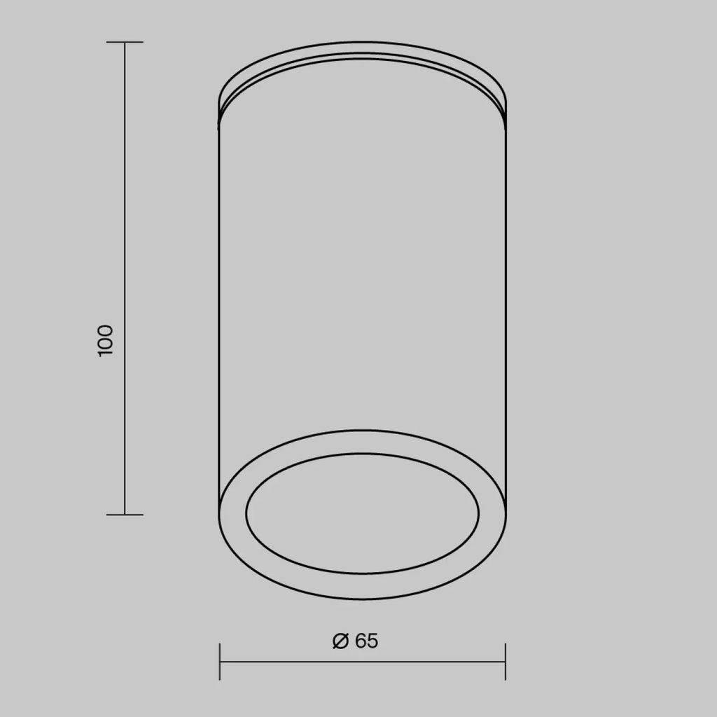 Spot en saillie cylindre noir IP54, culot GU10