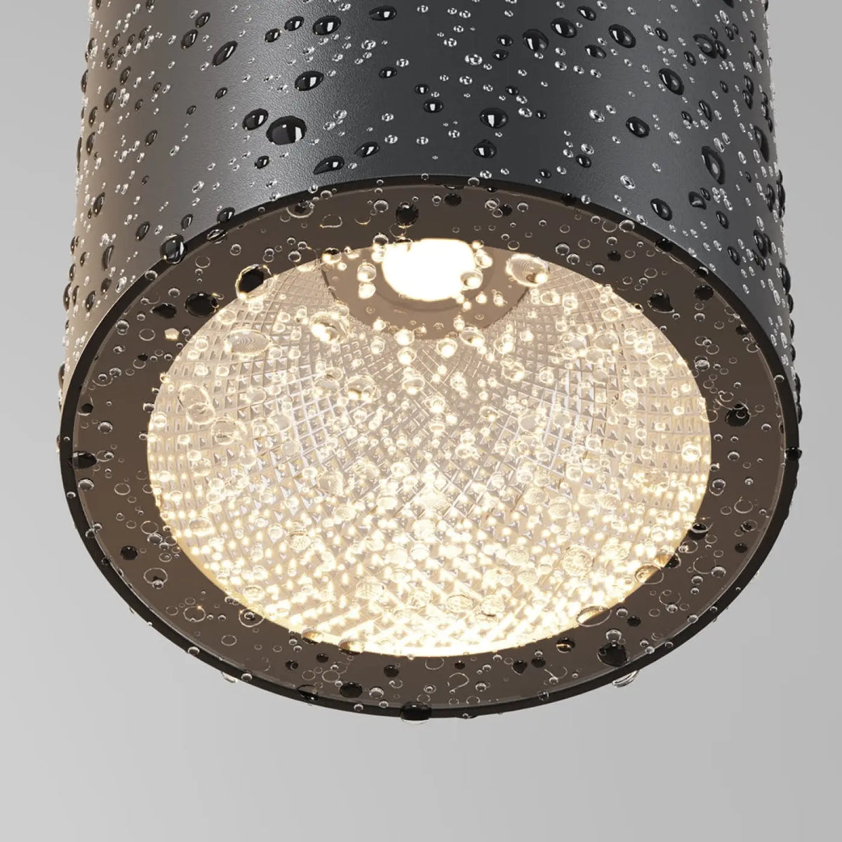 Spot en saillie cylindre noir IP54, culot GU10