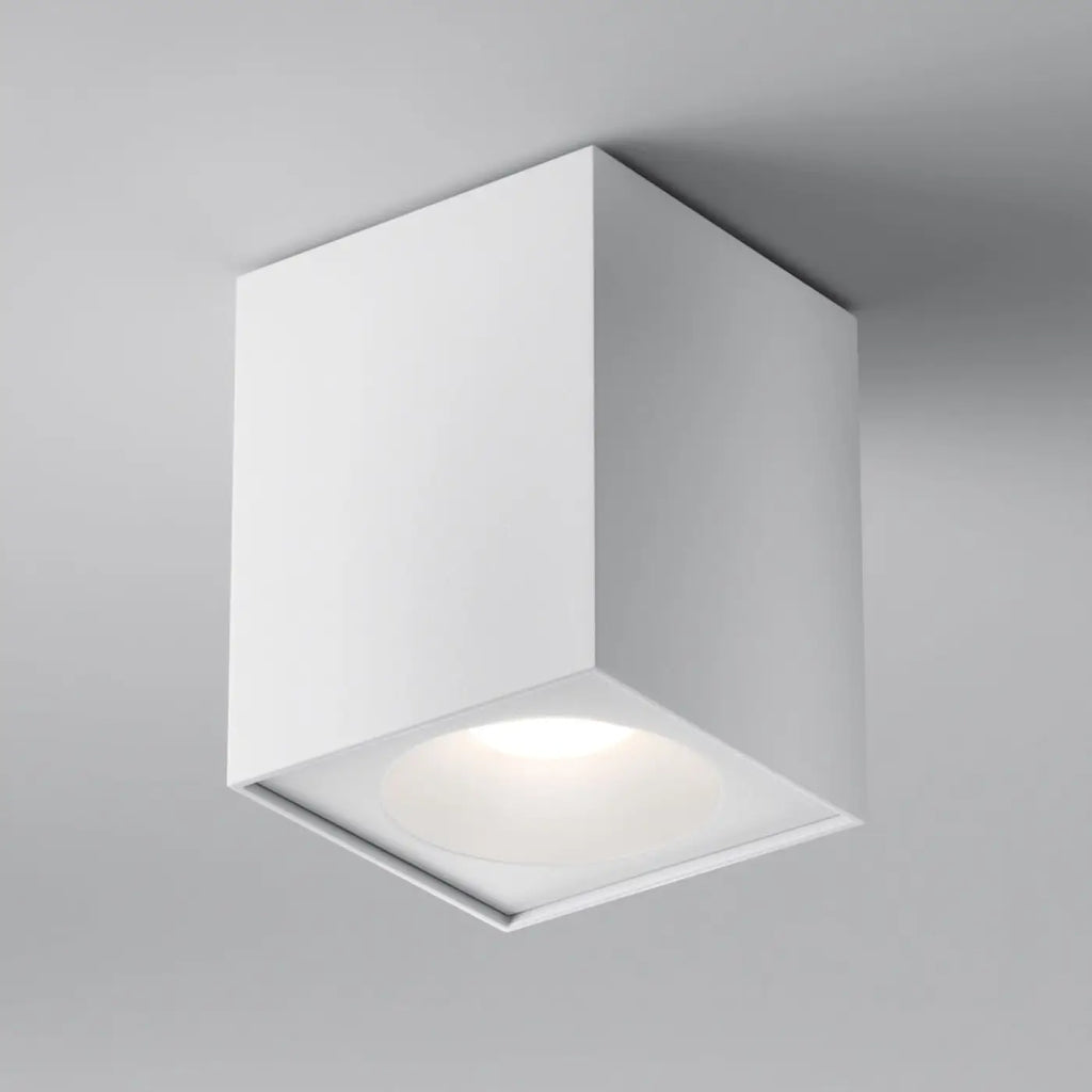 Spot en saillie carré IP65 en acier, culot GU10