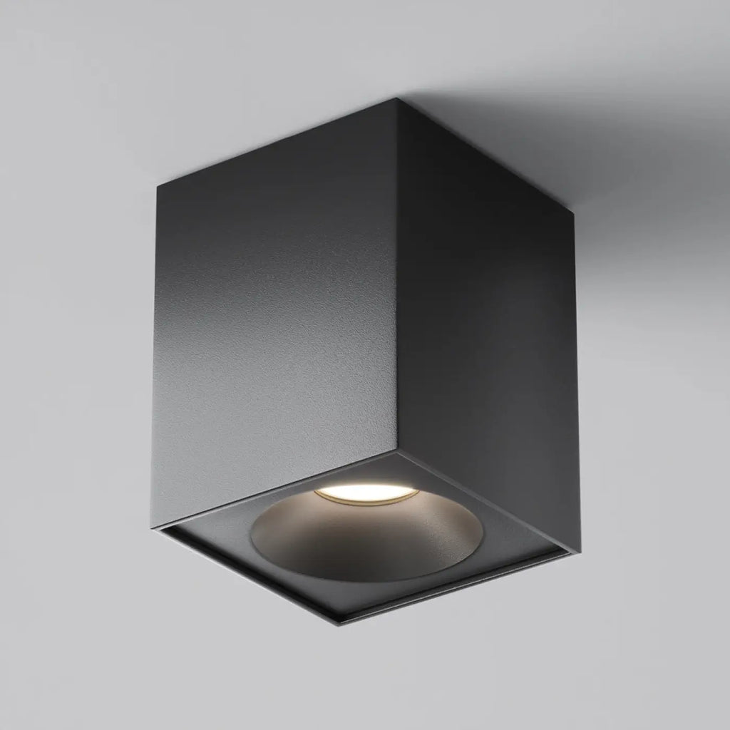 Spot en saillie carré IP65 en acier, culot GU10