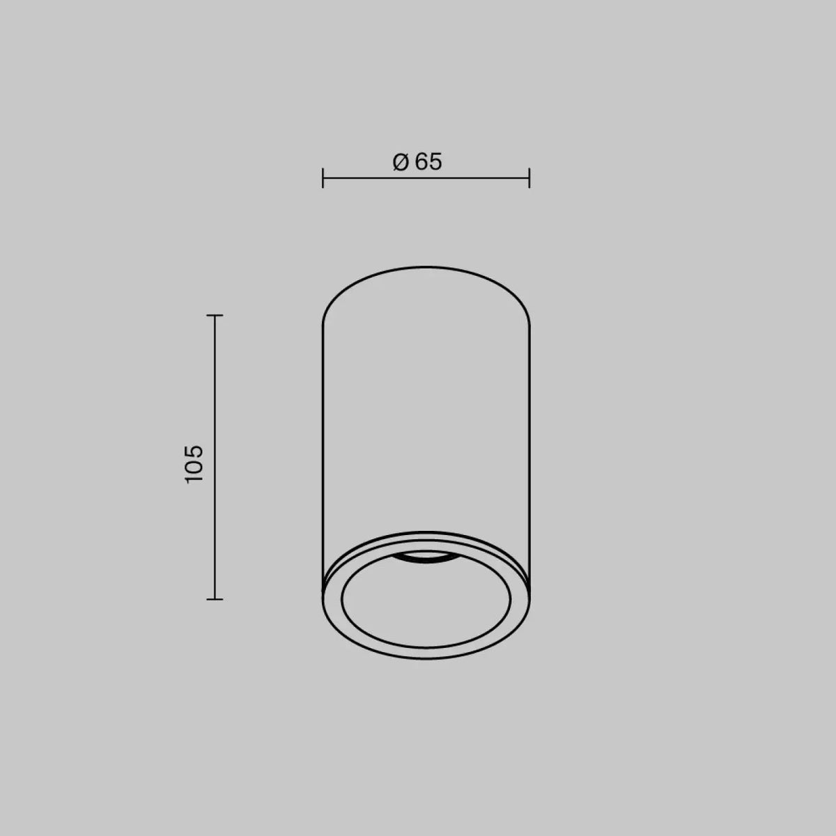 Spot en saillie cylindre IP54 en acier, 65 ou 85 mm, GU10