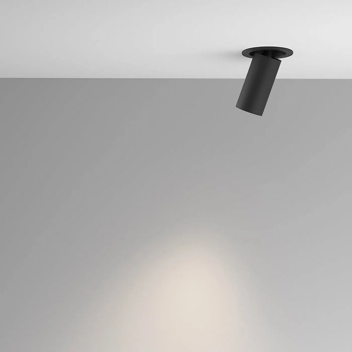 Spot semi-encastré, cylindre en aluminium texturé GU10