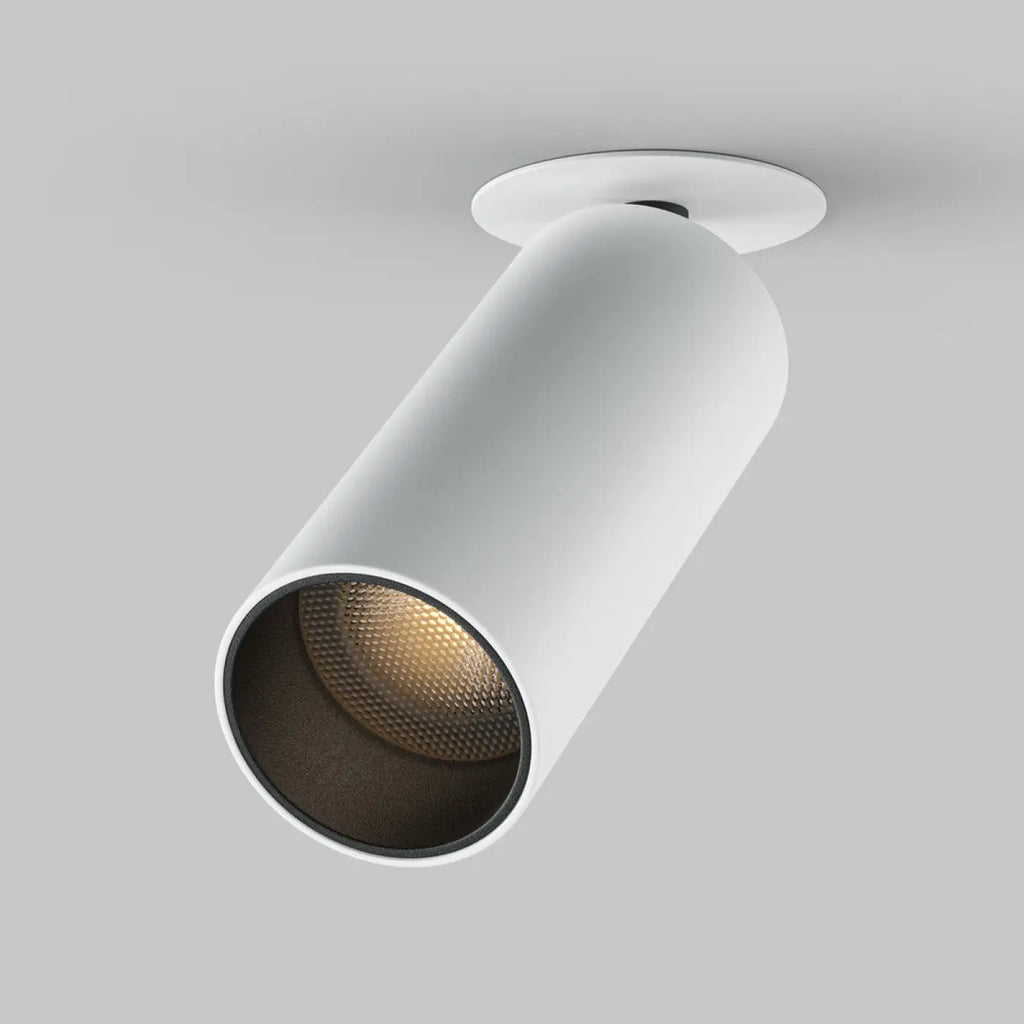 Spot LED semi-encastré orientable, cylindre en acier 12 W